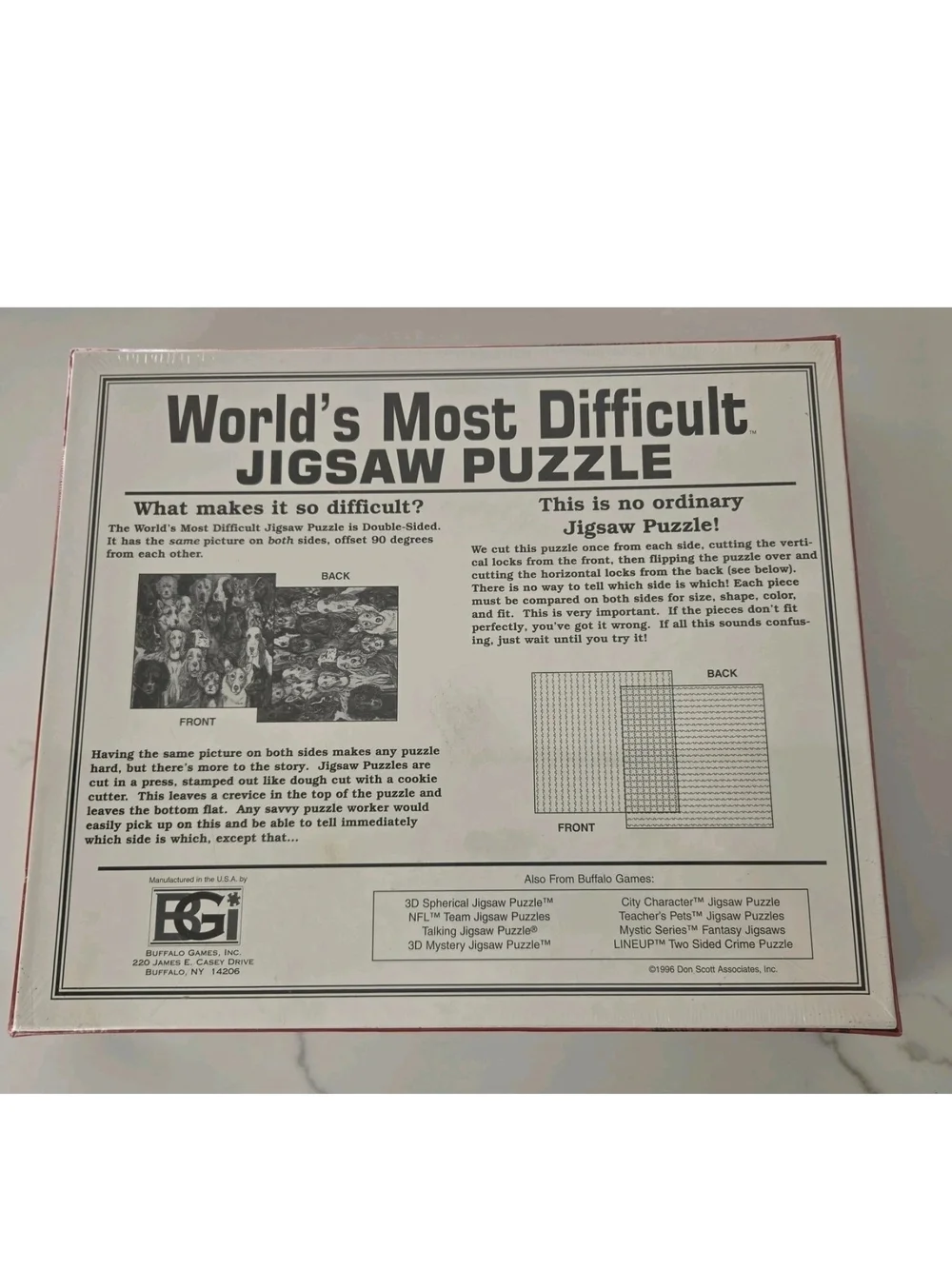 Worlds Most Difficult Puzzle Camouflage Art 529 Pieces Double Sided Eagle Falls